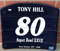 Tony Hill Texas Stadium Seat Back