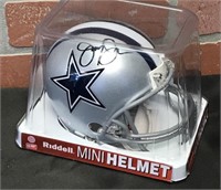 Autographed Jerry Jones Dallas Cowboy Mini-Helmet