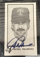 Autographed Rafael Palmero Baseball Card