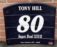 Tony Hill Texas Stadium Seat Back