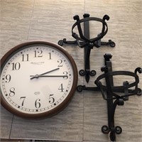 Sterling & Noble Wall Clock & Wall Candle Holders