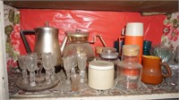 Vintage Coffee Pots, Glasses and Asst Items