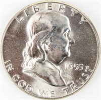 Coin 1955 Franklin "Buggs Bunny" Error Half BU