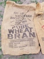 2 FEED BAGS: PURE WHEAT BRAN & SUREWIN WILLIAMS