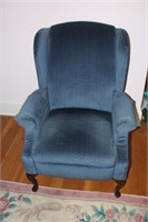 BLUE WINGBACK CHAIR