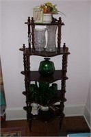 ANTIQUE 5 TIER SHELF & CONTENTS