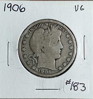 1906  Barber Half Dollar  VG