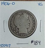1906-O  Barber Half Dollar  VG