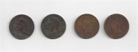 1887, 1898, 1903, 1906 Indian Head Cents