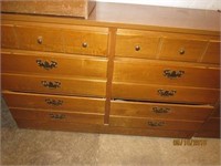 6 Drawer Maple Finish Dresser Base (2)