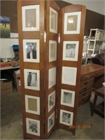 3 Panel Oak Picture Frame Room Divider