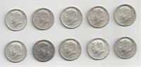 (5) 1964 Kennedy Half Dollars, (1)1965, (2)1967,