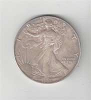 1987 American Eagle $1, 1oz Fine Silver