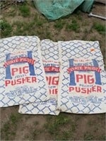 3 HAYNES STATE PILOT PIG PELLET FEED BAGS