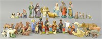 LARGE GROUPING OF CRECHE & PUTZ FIGURES
