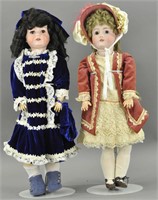 LOT OF TWO GERMAN BISQUE DOLLS