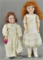 LOT OF TWO GERMAN BISQUE HEAD DOLLS