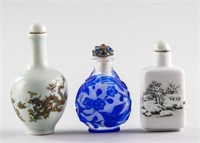 3 Assorted Chinese Snuff Bottles