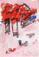 CY TWOMBLY US 1928-2011 Mixed Media on Paper '95