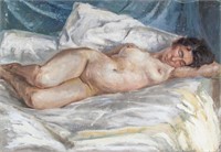 LUCIAN FREUD UK 1922-2011 Oil on Canvas Nude