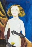 OTTO DIX German 1891-1969 Oil on Canvas Nude