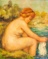PIERRE-AUGUSTE RENOIR French 1841-1919 OOC Nude