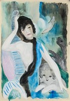 MARIE LAURENCIN French 1883-1956 Watercolor