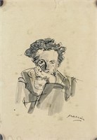 Jules Pascin Bulgarian 1885-1930 Ink on Paper