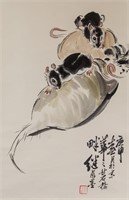LIU JILU Chinese 191801983 Watercolor Paper Scroll