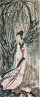 FU BAOSHI Chinese 1904-1965 Watercolor Scroll