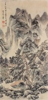 WANG HUI Chinese 1632-1717 Watercolour Paper Roll