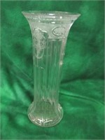 ELEGANT GLASS - 1880`S TALL STRETCH VASE- 16IN