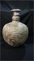 PERSIAN STYLE STERLING VASE 14" TALL HEAVY CARVED