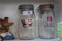 GAMECOCK GLASS CANISTERS