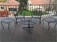 Woodard Furniture Chairs, (3) Tables