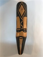 TALL AND THIN TRIBAL MASK 19 x 4"