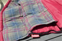 Coleman Red Plaid Sleeping Bag