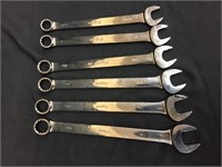 6 Snap-On Large Combination Wrenches