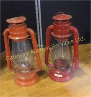 2 vintage oil lanterns