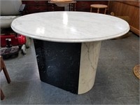 MARBLE TABLE W TOP AND BOTTOM PIECES