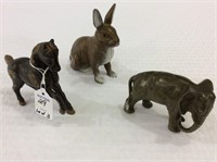 Lot of 3 Iron Animal Banks Including