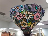 LARGE STAINED GLASS FLOOR LAMP