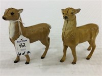 Lot of 2 Iron Deer Banks (Approx. 5 Inches Tall)