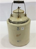 3 Gal Stoneware Jar w/ Lid & Handle-Front