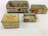 Lot of 4 Red Star Yeast Adv. Tins