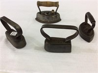 Lot of 4 Various Size Flat Irons