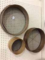 Lot of 3 Various Size Round Sifters
