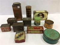 Lot of 12 Adv. Tins Including