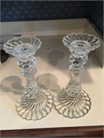 Pair of Large Baccarat Crystal Candlesticks