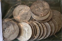 20 Franklin Silver Half Dollars